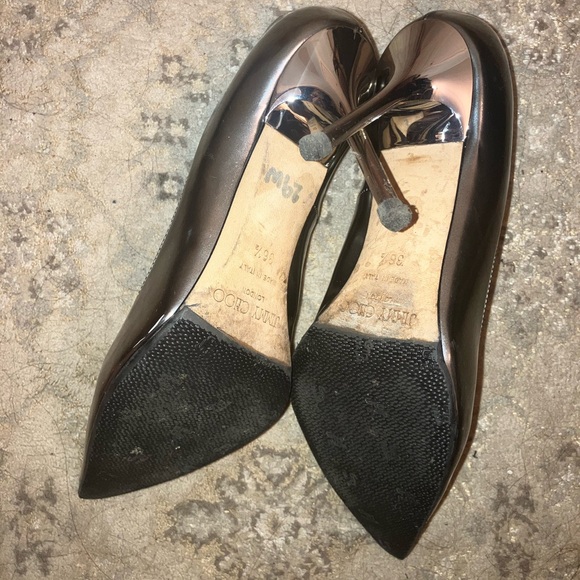 Jimmy Choo Anouk 120 Heels In Silver Leather Heels Pumps Size 36.5 - Picture 6 of 8